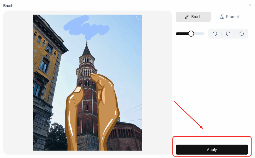 click the remove or process button