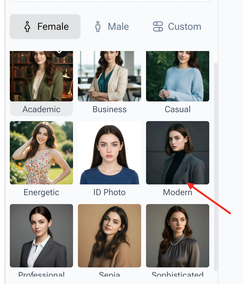Step 2: Choose Your Profile and Preferred Style