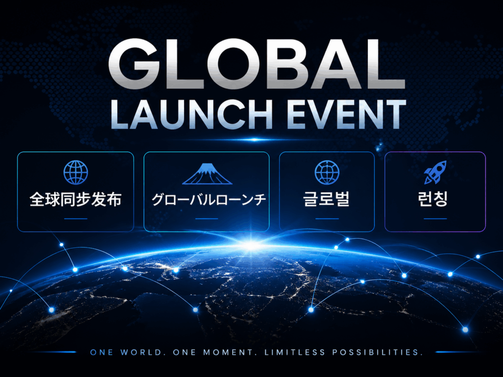 GPT Image 2 review: four-language international marketing poster showcasing GPT Image 2 multilingual text rendering capability