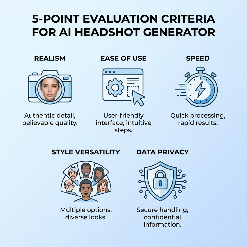 Our Strict Evaluation Criteria for the best ai headshot generator